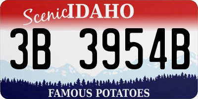 ID license plate 3B3954B