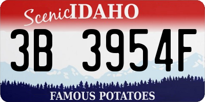 ID license plate 3B3954F
