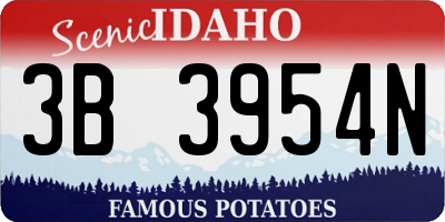 ID license plate 3B3954N