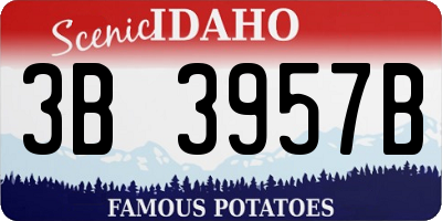 ID license plate 3B3957B