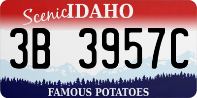 ID license plate 3B3957C