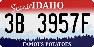 ID license plate 3B3957F
