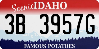 ID license plate 3B3957G