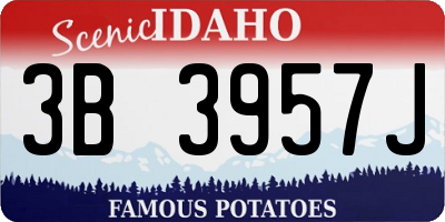 ID license plate 3B3957J