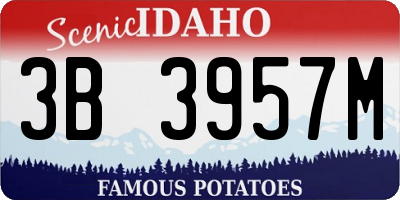 ID license plate 3B3957M