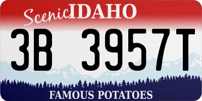 ID license plate 3B3957T