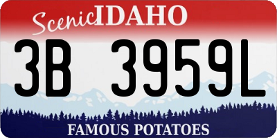 ID license plate 3B3959L