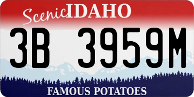 ID license plate 3B3959M