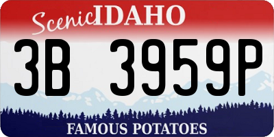 ID license plate 3B3959P