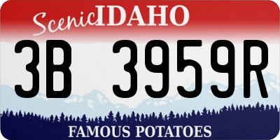 ID license plate 3B3959R