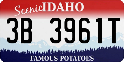 ID license plate 3B3961T