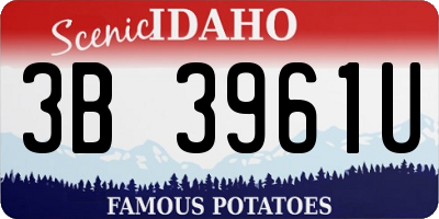 ID license plate 3B3961U