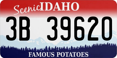 ID license plate 3B3962O