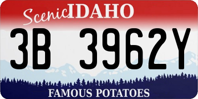 ID license plate 3B3962Y