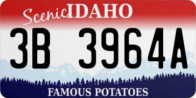 ID license plate 3B3964A