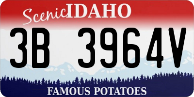 ID license plate 3B3964V