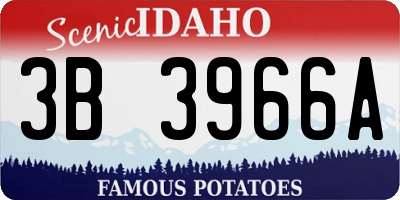 ID license plate 3B3966A