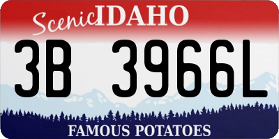 ID license plate 3B3966L