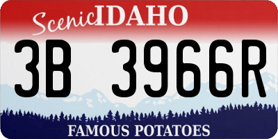 ID license plate 3B3966R