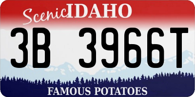 ID license plate 3B3966T
