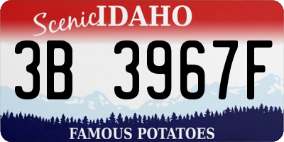 ID license plate 3B3967F