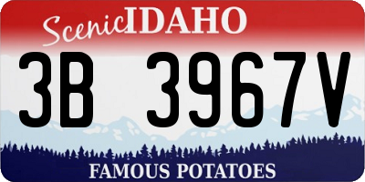 ID license plate 3B3967V