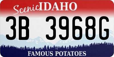 ID license plate 3B3968G