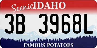 ID license plate 3B3968L
