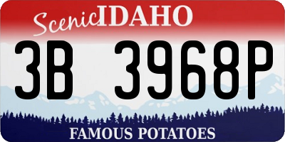 ID license plate 3B3968P