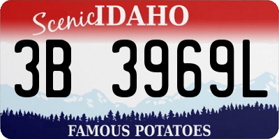 ID license plate 3B3969L