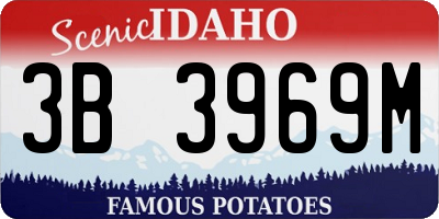 ID license plate 3B3969M