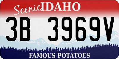 ID license plate 3B3969V