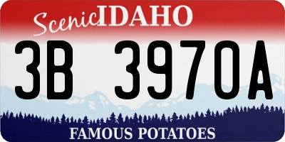 ID license plate 3B3970A