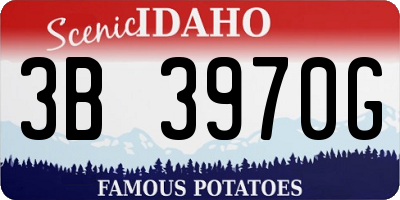 ID license plate 3B3970G