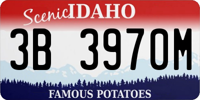 ID license plate 3B3970M