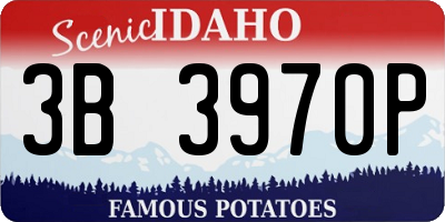 ID license plate 3B3970P