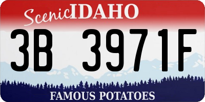 ID license plate 3B3971F