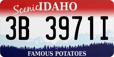 ID license plate 3B3971I