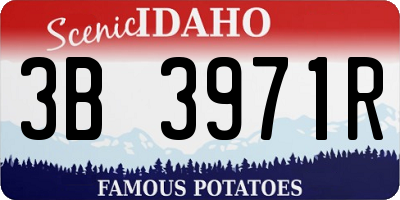 ID license plate 3B3971R