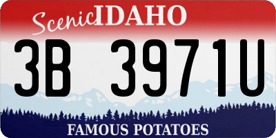 ID license plate 3B3971U