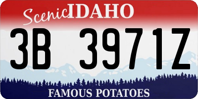 ID license plate 3B3971Z