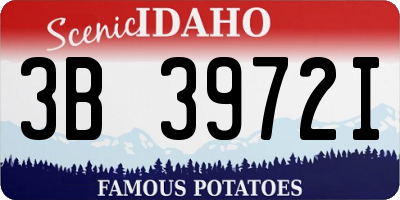 ID license plate 3B3972I