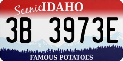 ID license plate 3B3973E