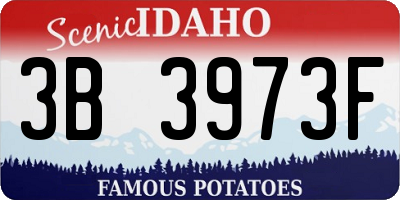 ID license plate 3B3973F