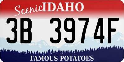 ID license plate 3B3974F