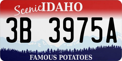 ID license plate 3B3975A