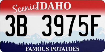 ID license plate 3B3975F