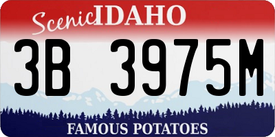 ID license plate 3B3975M