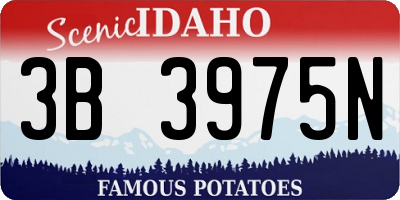 ID license plate 3B3975N