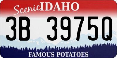 ID license plate 3B3975Q